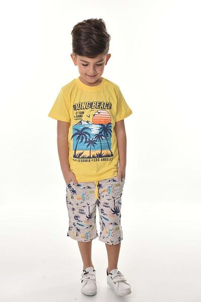 Mnk Baby&Kids Boy's Yellow Shorts Set - Long Beach Mnk0497