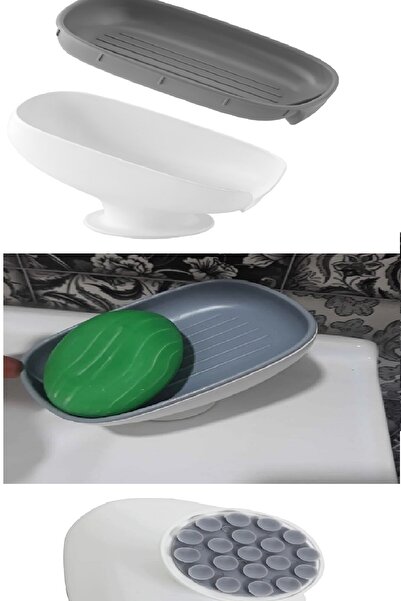 Marsilyan Lotus Soap Dish with Double-Stage Drainage and Suction Cup Drainage...