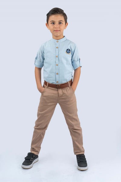 Mnk Baby&Kids Costum pentru băiat Hakim Yaka MNK0489 ALBASTRU