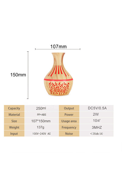 TEKMAKG Humidifier 250 ml Ultrasonic Air Humidifier Steam Maker and Aroma Diffuser