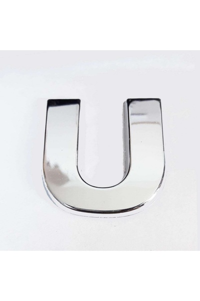 Marsilyan Letter U Villa Type Chrome Adhesive 9 cm Letter Ieg-U87I5869