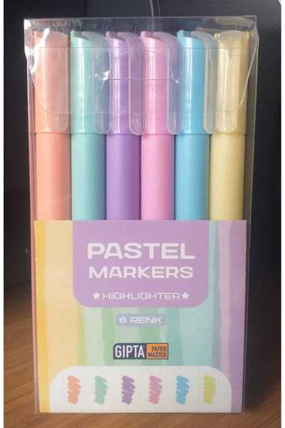 Gıpta pastel marker fosforlu kalem seti 6'lı