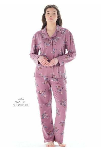 Feyza 4944 Model Front Button Pajamas Set