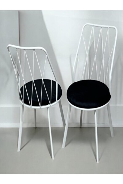 istanbul mob Yıldız Masa Tk  Beyaz ( 4sandalye 1  Masa)  Siyah Döşeme