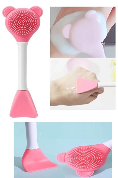 Marsilyan Teddy Bear Functional Skin Care Brush and Mask Spatula Facial Clean...