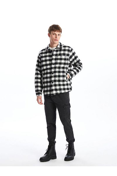 LC Waikiki Regular Fit Long Sleeve Plaid Men's Shirt Jacket