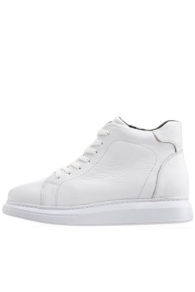 İriadam 45 - 46 - 47 - 48 -49 - 50 Mhg201 White Large Size Calf Leather Comfortable Wide Fit Men's Boots
