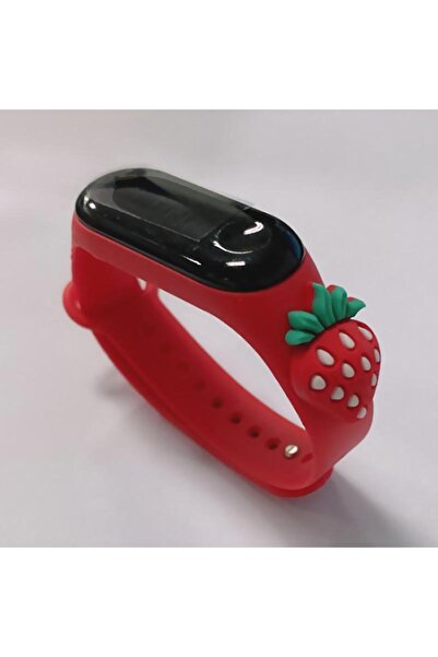 DZC KUZENLER AVM Dijital Dokunmatik Led Ekran Su Geçirmez Figürlü Çocuk Kol Saat Slikon Kordon Bilek