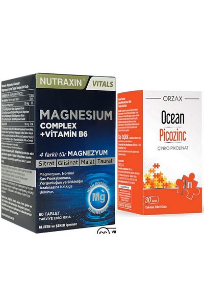 Nutraxin Magnesium Complex 60 Tablets + Ocean Picozinc 30 Capsules