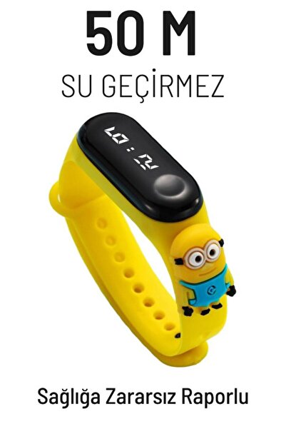 DZC KUZENLER AVM Dijital Dokunmatik Led Ekran Su Geçirmez Figürlü Çocuk Kol S...