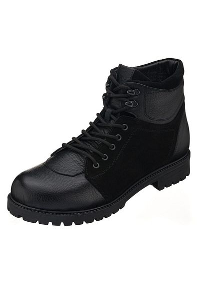 İriadam 45 - 46 - 47 - 48 -49 - 50 Yn2022-1 Black Garnished Large Size Calf Leather Comfortable Wide Fit Men