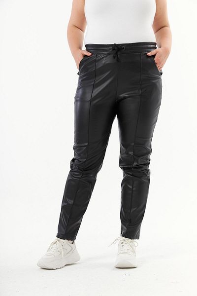 RMG Pantaloni din piele neagră de mărime mare