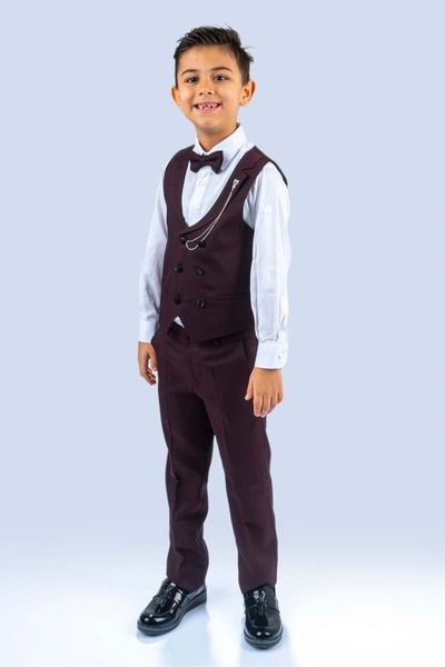 Mnk Baby&Kids Sa prslukom Dvostruko kopčano dečačko odelo sa lancem MNK0484 B...