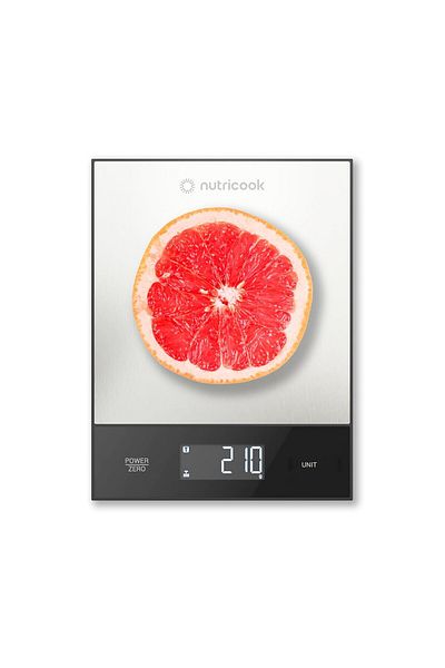 Nutricook Kitchen Scale 2, 5kg Capacity, for Baking & Meal Prep, 4 Measuring Modes, S Steel, Silver