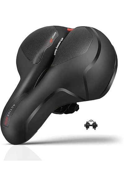 Streak Airzone Bike Seat Saddle - Soft Texture Saddle with Air Duct, Reflective Elastomer Spring