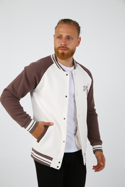 DAKSEL Ανδρικό κολεγιακό μπουφάν κανονικής εφαρμογής BRG Mink Seasonal