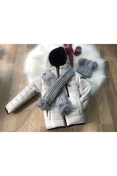 diamondstar Boy's Water and Windproof Beanie Scarf Jacket Age 6/10