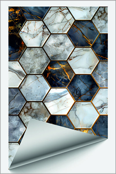 MEDYAPRINT Mobilya - Mermer - Fayans  -Mutfak Tezgah Arası Fayans Folyo Kapla...