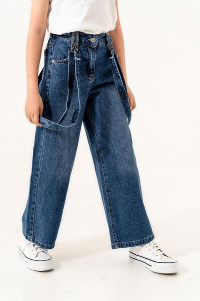 GİYİCEM Girl's Strap Detailed Jeans