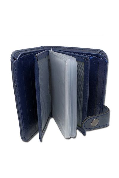 Şener collection Navy Blue Nubuck Wallet