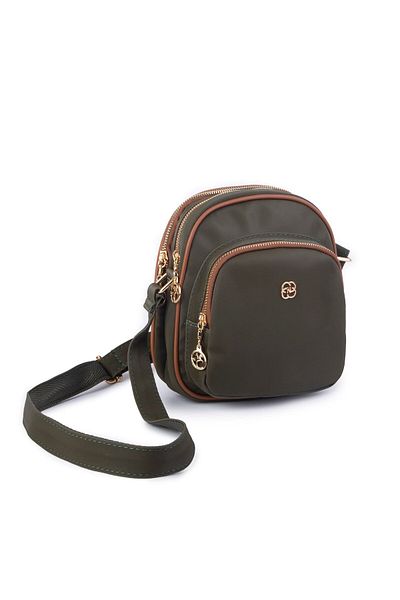 Nas Bag Geantă crossbody pentru femei, verde, bronzat Buzzy
