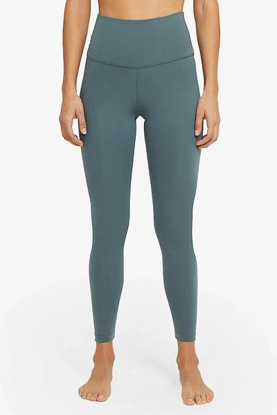 Nike Leggings de damă Yoga High Rise cu talie înaltă 7/8 Lungime Gatherer verde