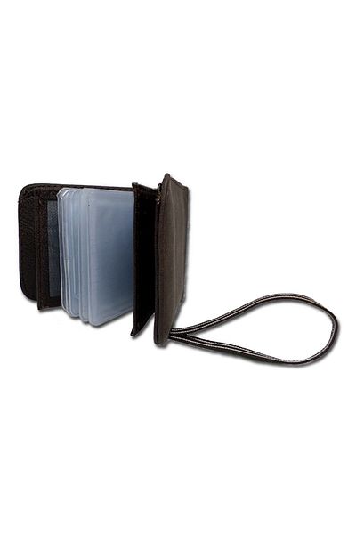 Şener collection Portofel elastic maro închis cu suport pentru carduri