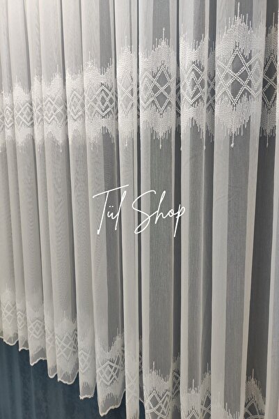 evihtiyaclarim by IOC Heavy Gramaged 033 Spreader Model 1/3 Close Pleated Tulle Curtain Suitable for All Rooms