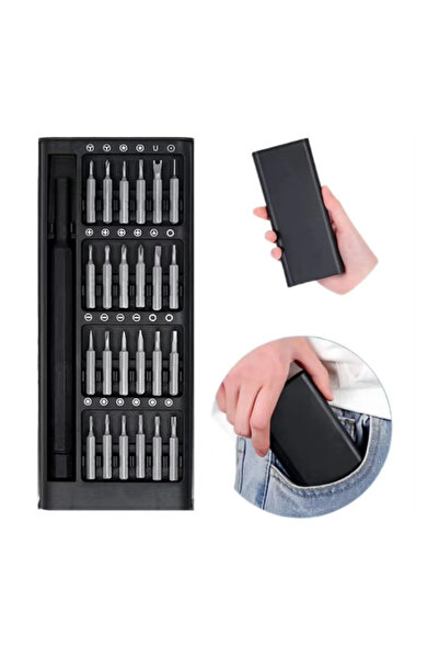 DepoMega 24 Parça Saatçi PC Gözlük Mıknatıslı Tornavida Seti Plastik Saplı
