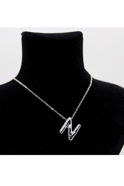 EUROMODA Simple Chain Letter Necklace with Letter Design