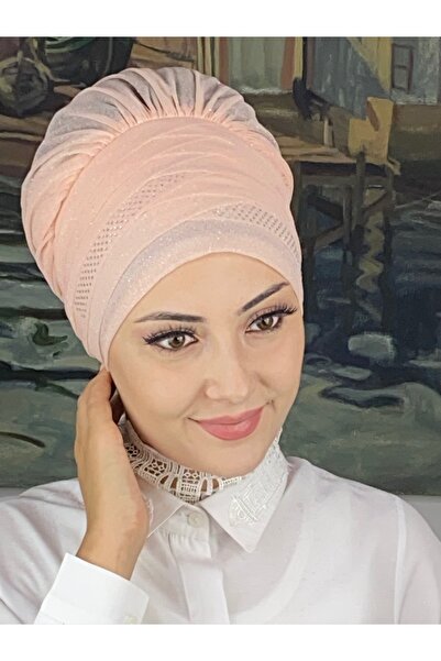 BUTİKAMBAR Trend Model Drapeli Taşlı Simli Şal