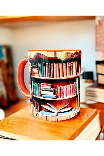 mug shop Library Design Mug - Colorful Interior Design Home-Office Cup - Tea-Coffee-Birthday Gift Mug