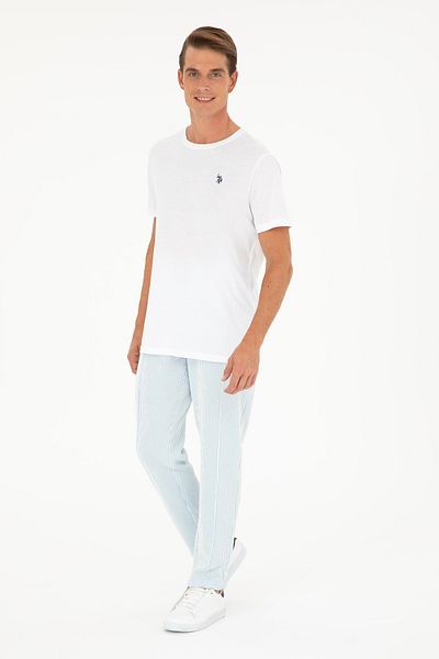 U.S. Polo Assn. U.S. POLO. ASSN. Pantaloni de trening albastru deschis pentru bărbați 502 85355