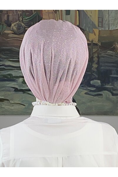 BUTİKAMBAR Trend Model Drapeli Taşlı Simli Şal