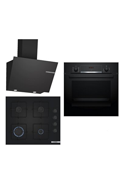 Bosch Siyah 3 Lü Ankastre Set 288 ( HBF514BB1T - POP6C6P30O - DWK66PJ60T )