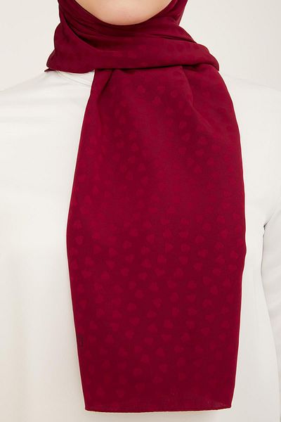 Armine Rochie de seara speciala pentru ziua mamei jacquard cu detaliu inima sal burgundy