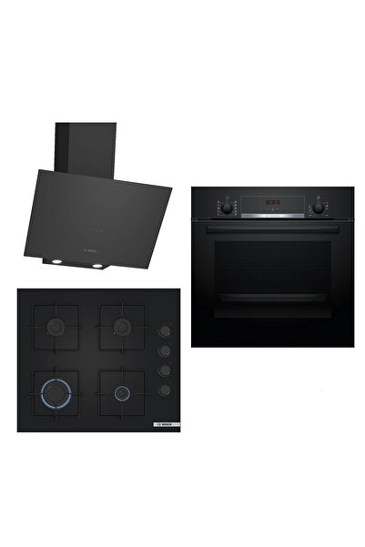 Bosch Siyah 3 Lü Ankastre Set 289 ( HBF514BB1T - POP7C6P30O - DWK64PJ60T ) 67...