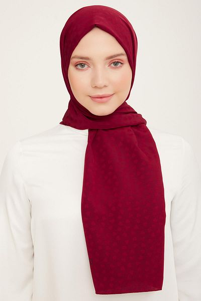 Armine Rochie de seara speciala pentru ziua mamei jacquard cu detaliu inima sal burgundy