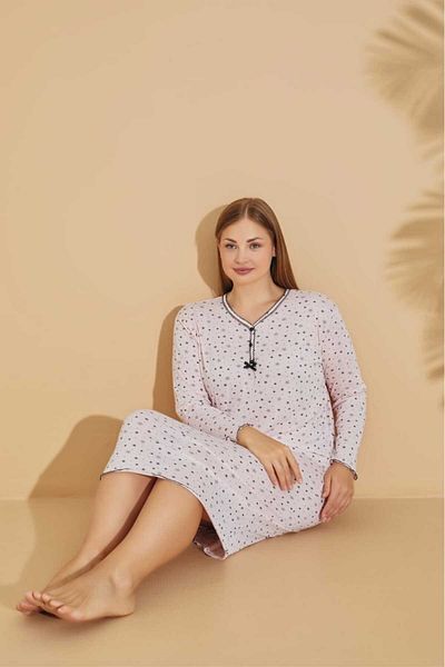 LİLA İÇ GİYİM Rochie de noapte din viscoză cu dungi de mărime mare