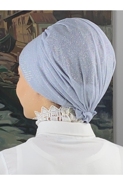 BUTİKAMBAR Trend Model Drapeli Taşlı Simli Şal