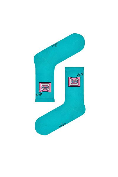 CARNAVAL SOCKS Зелени тенис чорапи с радио шарка
