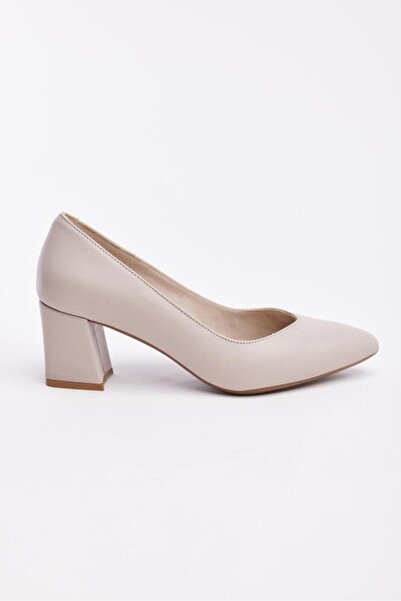 derinet Hakiki Deri Kadın Topuklu Ayakkabı