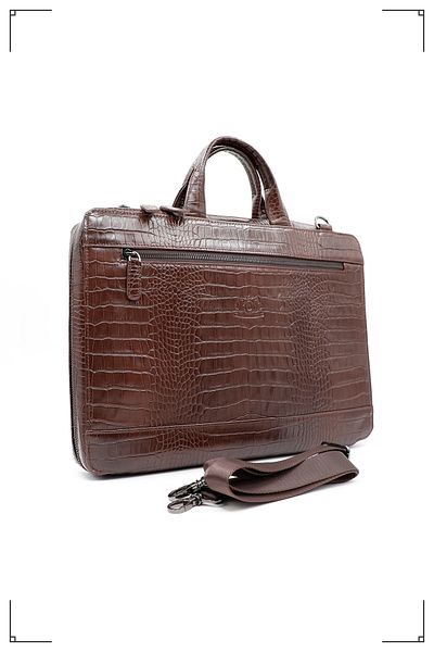 Derimo Leather حقيبة كمبيوتر محمول وحقيبة من الجلد الطبيعي