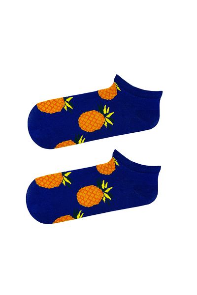 CARNAVAL SOCKS Чорапи до глезена с шарка на ананас в тъмносини цветове