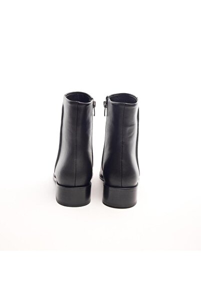 derinet Klasik Hakiki Deri Fermuarlı Kadın Bot