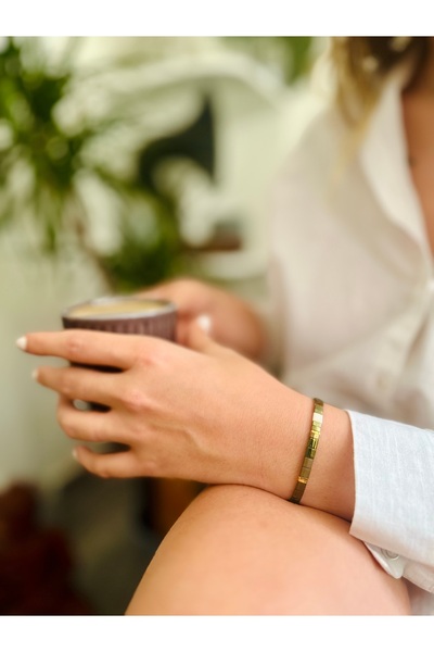 Natuur Collection Yeşil Haki Beyaz Altın Bakır Kahve El Yapımı Bileklik Bohem...