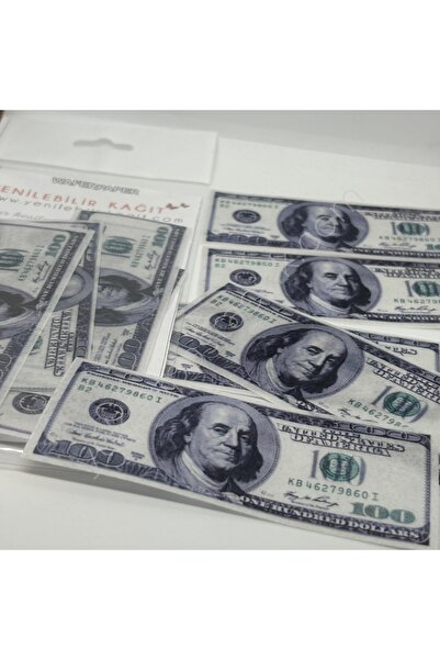 Tinky Winky Yenilebilir Kağıt Dolar Desenli Pasta Süsü Model 4