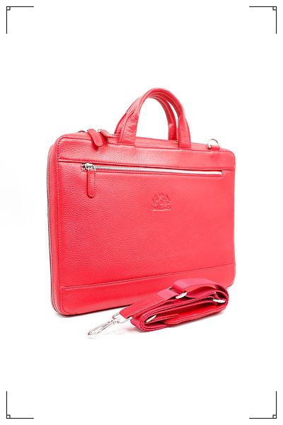 Derimo Leather حقيبة كمبيوتر محمول وحقيبة من الجلد الطبيعي