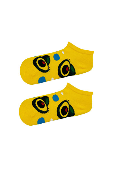 CARNAVAL SOCKS Κάλτσες μποτάκια με σχέδιο αβοκάντο σε κίτρινο χρώμα