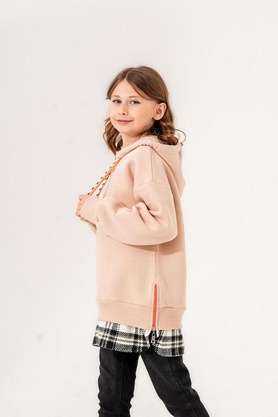 GİYİCEM Girl's Hooded Three Yarn Sweat